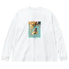 AQUAMETAVERSEの花ブランコに揺られ喜ぶ女の子　ラフルール　1859 Big Long Sleeve T-Shirt