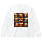 株式会社チュンスターの夕焼け小焼け Big Long Sleeve T-Shirt