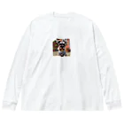 Keeiiのサングラス×ミニチュアシュナウザー② ビッグシルエットロングスリーブTシャツ