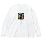 AI Design Labの旅する猫 Big Long Sleeve T-Shirt