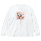 終わらない夢🌈のパステルカラーのハチドリ💞 Big Long Sleeve T-Shirt