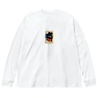 Mizuki・ASIA CATのボタンあーと⁈ Big Long Sleeve T-Shirt