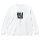 飯塚 iizukaの黒の壁 Big Long Sleeve T-Shirt