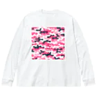 carl-carlのカモフラ　ピンク Big Long Sleeve T-Shirt