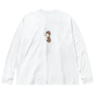 Sakikoのほっとひと息つく女の子　カフェ　ブラウン Big Long Sleeve T-Shirt