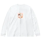 blueショップのかわいい子猫たちに見つめられて ビッグシルエットロングスリーブTシャツ