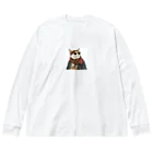 鼻ぺちゃ犬と和猫の和猫  Big Long Sleeve T-Shirt