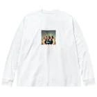 AI妖怪大図鑑の電波妖怪　バリ3兄弟 Big Long Sleeve T-Shirt