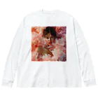 AQUAMETAVERSEのフェイスアート　Tomoe bb 2712 ビッグシルエットロングスリーブTシャツ