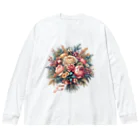 riotriffs_punksの花束 ビッグシルエットロングスリーブTシャツ