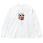 GDWEEDの犬 ワンコ カワイイ絵 Big Long Sleeve T-Shirt