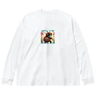 dai-k_1977のかわいい亀サムライ Big Long Sleeve T-Shirt