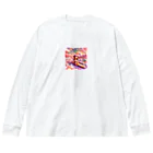 キュート＆クールの夕暮れ時のシーソー少女（３Dアニメ風） Big Long Sleeve T-Shirt