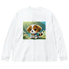 InkCraftsのかわいい子犬 Big Long Sleeve T-Shirt