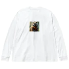 たくみのグッズ販売の蜂を飼っているなクマ Big Long Sleeve T-Shirt