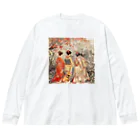 AQUAMETAVERSEの優雅な花見桜の花満開　なでしこ1478 Big Long Sleeve T-Shirt