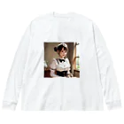 オリジナルグッズショップ KIJITORAのメイドさん Big Long Sleeve T-Shirt