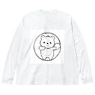 ganeshaのかわいいクマ ビッグシルエットロングスリーブTシャツ