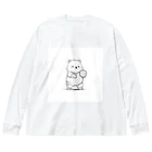 ganeshaのかわいいクマ ビッグシルエットロングスリーブTシャツ