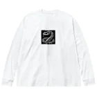 Bonmaru☆ぼんまるのモノクロ蛇のタペストリー Big Long Sleeve T-Shirt