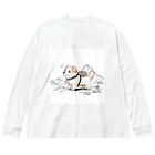 ganeshaのかわいい犬のバックグラウン Big Long Sleeve T-Shirt