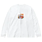 アミュペンのかわいい猫ちゃんと一緒にお買い物🐱💼  Big Long Sleeve T-Shirt