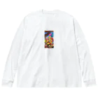 yamonokimotiの柱とランタンと青空 Big Long Sleeve T-Shirt