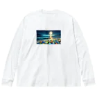 yunakiziの夜に輝くシーガラス Big Long Sleeve T-Shirt