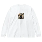 けいちゃんショップのスケートボードの犬 グッズ Big Long Sleeve T-Shirt