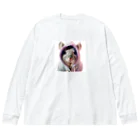 Chilla Tiqueのパーカーチンチラ　グレー Big Long Sleeve T-Shirt