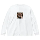 manaco-のふわふわの猫ちゃん Big Long Sleeve T-Shirt