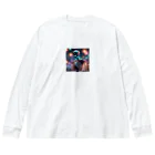 nao-tommyの花火を楽しむ骸骨 Big Long Sleeve T-Shirt