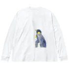 つぎの皇帝ペンギン　ひとり ビッグシルエットロングスリーブTシャツ