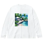 Paradise ExploreのCrystal Bay Resort ビッグシルエットロングスリーブTシャツ