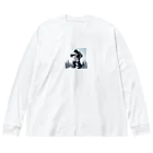 komi39のモンスターファッション　ゴジラ ビッグシルエットロングスリーブTシャツ