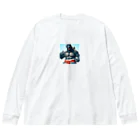 komi39の赤いパンツ着用したゴジラ Big Long Sleeve T-Shirt