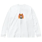 pikapikaの燃える猫マッチョ Big Long Sleeve T-Shirt