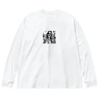 ta-bo-zuのSummer Party Big Long Sleeve T-Shirt