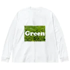 atelier_lapislazuliのGreen ビッグシルエットロングスリーブTシャツ