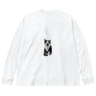 Aさん@😺里親募集中の白黒猫のあくび Big Long Sleeve T-Shirt