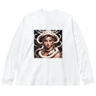 タカヤマ・サイトの魅惑の視線・ブリリアントコントラスト ビッグシルエットロングスリーブTシャツ