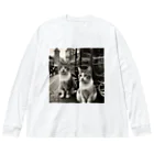 KIO MAKITAのねこと馬車 Big Long Sleeve T-Shirt