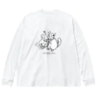 teruteQ chinchilla illustration suzuri店のゆるチンチラおじさん Big Long Sleeve T-Shirt