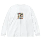 cute in cool shopの生態系とは芸術である Big Long Sleeve T-Shirt