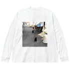 やんばるたの黒猫三連星 路地 Big Long Sleeve T-Shirt