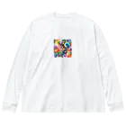 salashigeのキャッチーなタイダイ染めグッズ Big Long Sleeve T-Shirt