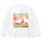 tyu-ripuのparis spring Big Long Sleeve T-Shirt