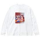 catnip factoryのレトロニャンコ Big Long Sleeve T-Shirt