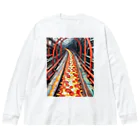 入力中. . .の魅惑の廃墟ジェットコースターピザレール Big Long Sleeve T-Shirt