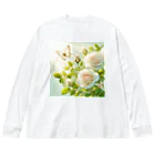 Rパンダ屋の「白薔薇」グッズ Big Long Sleeve T-Shirt